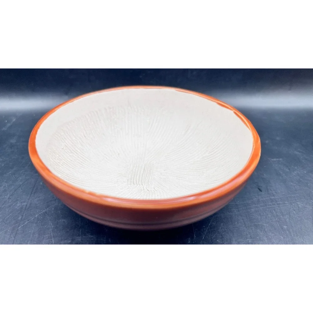 Japanese Suribachi Ceramic Mortar Grinding Bowl Terracotta Cream 4.25
